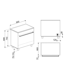 SMEG induction stove with electric oven C91IEX9